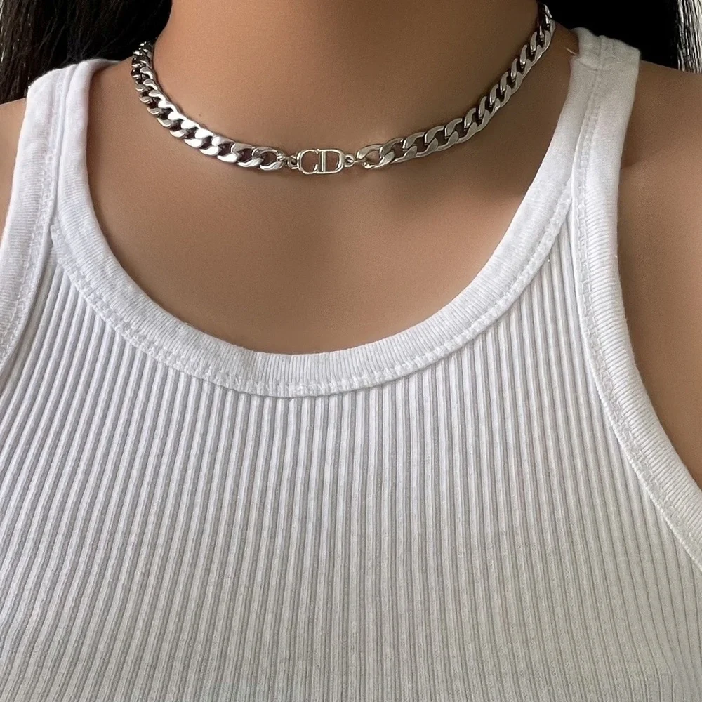 Designer inspired choker necklace set bracelet & ring sterling silver non fading - Picture 3 of 7